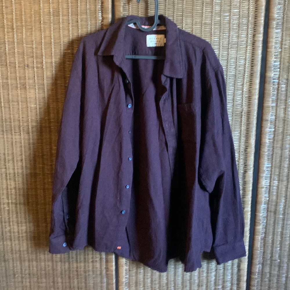The Normal Brand long sleeve button down mens shirt size L